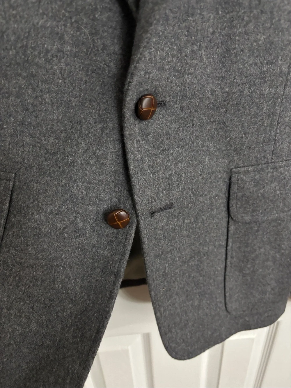 Classic Men's Gray Camel Hair Wool Blazer